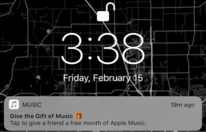 یک ماه رایگان هدیه مشترکین اپل موزیک به دوستان،نمایشگر جیبی